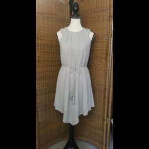 - NWOT Naked Zebra sleeveless asymmetrical tie -waist Dress size Small